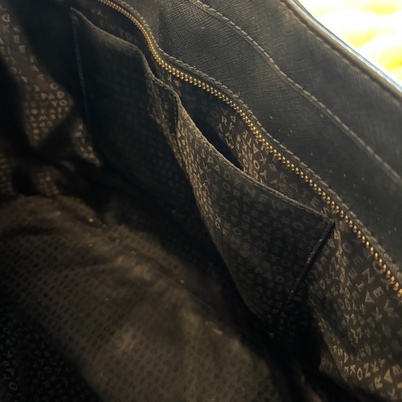 Kate Spade Black Leather Tote with Gold Hardware - Picture 8 of 9